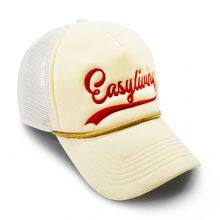 OEM Caps Factory Custom High Quality 5 Panels Trucker Caps Rope Colorful Foam Trucker Hats Embroidery Printed Logo thumbnail-2