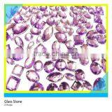 Shiny Clear Aquamarine Glass Strass Stone Various Shape Sew on 2 Holes Glass Stone thumbnail-6