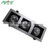 Hot Sale Three Heads Rectangle Cob 30W Led Grille Lamp for Store Showcase