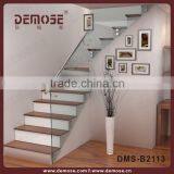 Foshan Suplier Modern Design ms Pipe Railing Frosted Glass Railings