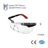 Population safety glasses with plastic frames