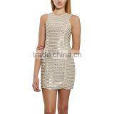 Body Slimming Clothes Wide Strap Fashion Black Girl in Evening Dresses Vintage 50s Stripping Black 100% White Rayon Dresses thumbnail-4