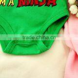 Green Summer Baby Clothing Romper Chest Printed Baby Bodysuit thumbnail-4