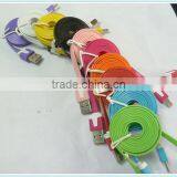 Super Speed and Hot Sale USB AM to Micro Usb Flat Color Cable
