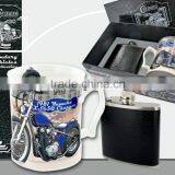 CARMANI Gift Set - Mug & Hip Flask OLD VEHICLES Design thumbnail-1