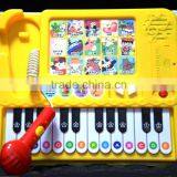 ABS plastic electronic kids toy piano with microphone