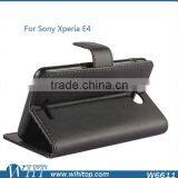 New Arrival Luxury Genuine Leather Folio Style for Sony Xperia E4 Wallet Case With Stand thumbnail-5