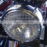 7" headlight stone guard raly cover stainless steel mesh universal fit