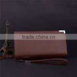 Low Cost Fashion PU Leather Unisex Card Long Wallet Hand Purse for Men thumbnail-3
