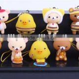 original eco-friendly Custom Cartoon 3D Animals silicone cell phone accessories straps factory