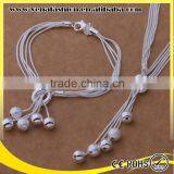 Beautiful Plated China Wholesale 925 Silver Jewelry Set thumbnail-1