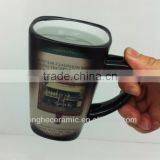 Square Stoneware Color Changing Mugs With Spoon or Without Spoon