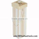 Pine WOOD Wine Box for Single Bottle