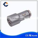 Car Accessory 5V 3.1A Stainless Steel Promotional Dual Usb Car Charger Safety Hammer Car Charger thumbnail-2
