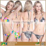 Striped Triangle Bikini Swimwear Swimsuits for Women