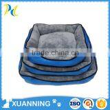 Bulk Luxury Plush Pet Bed Leather Cloth & Plush & PP Cotton Pet Bed Crib Hooded Dog Bed thumbnail-5