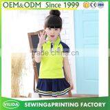 High Quality Kindergarten Uniform New Designs Primary School Uniform Polo Shirt and Shorts or Skirt thumbnail-2
