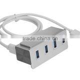 High-speed 4-Port USB 3.0 Hub With LED Indicators and Easy to be Fixed on the PC or Table thumbnail-1