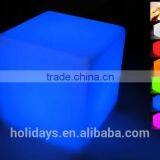 Color Change 3D Light up 40cm LED Cube Chairs /led Cube Stools thumbnail-3