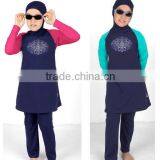 Wholesale Simple Style One Piece Cute Children Muslim Swimwear thumbnail-4