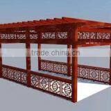 Aluminium Pergola Made of Aluminium Wood Grain Profiles thumbnail-1