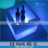 RGB Color Change Led Bar/party Bottle Holder,plastic Portable Led Square Ice Bucket