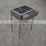 Hot Sell Drawer Type Bbq Grill ,0.8MM Stainless Steel Mini Folding Charcoal Barbecue Grill. thumbnail-1