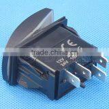 No Lens 4 Blade Pins Waterproof Rocker Switch With Two Red Lights thumbnail-2