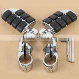 Chrome 360 Degree Adjustable Highway Footpeg Footrests For 32mm thumbnail-1
