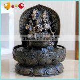 Cute Golden Buddha Water Fountain With Led Light thumbnail-3