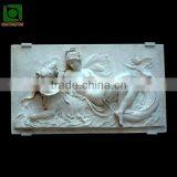 White Marble Figure Relief Carving thumbnail-1