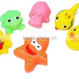 ruber animal floating baby bath toy,plastic animal bath toys,Plastic pvc baby bath toy floating