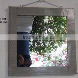 Printed Chevron Pattern Bone Mirror Available in All Sizes and Styles thumbnail-1