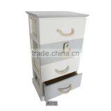 White Frame Wood Drawer Basket Storge Shelf thumbnail-1