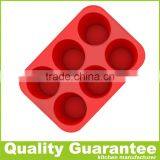 6 Holes Round Silicone Muffin Pan Easy Cake Mold Silicone Cookie Pan thumbnail-2