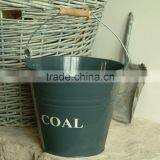 Outdoor Metal Coal Bucket With Handle