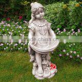 Fiberglass Little Girl Garden Sculpture thumbnail-1