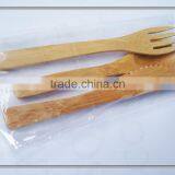 Wood Dinnerware Bamboo Kitchenware Spoon Fork Knife for Hotel or Restaurant thumbnail-2