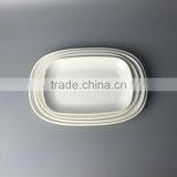 4pcs Oval White Color Bulk Plate Dinner Set Wholesalehard Plastic Dinner Plates thumbnail-1