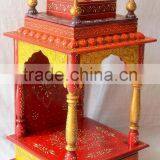 Hand Painted Mini Wooden Temple With 1 Drawer thumbnail-3