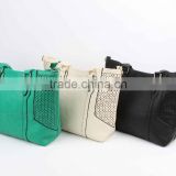wholesale fashion women hangbags custom PU tote bags with hollow out pattern