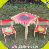 Wholesale Fashionable and Simple Style Wooden Table and Chairs, Superb Wooden Toy Stable and Chairs W08G209 thumbnail-6