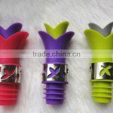 Hot Selling Lily Flower Silicone Glass Bottle Stopper thumbnail-1