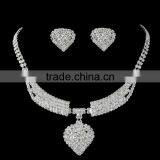 Rhinestone And Crystal Wedding Decoration Heart Fashion Bridal Jewelry Set thumbnail-1