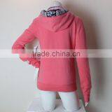 Lady Fashion Zipper-Up Sweatshirt With Chinese Style Hood thumbnail-5