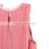 Latest Net Frock Design Kids Cotton Frocks Sleeveless Children Dresses HSd5176 thumbnail-5