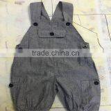 Wholesale Baby Clothing Set 2017 Grey Overalls and Polo Tee Shirt Cotton Suits thumbnail-3