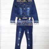 GZY Stock Girl's Jeans Set New Designs Photos High Quality 2017 thumbnail-1