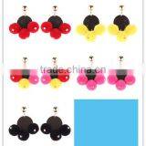 Bohemian Jewelry Fashion Colorful Pompln Alloy Earrings for Women thumbnail-1
