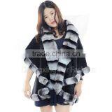 CX-B-P-60 Winter Fashion Fur Flower Women Pashmina Shawl thumbnail-2